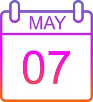 May Line Gradient Icon Design vector