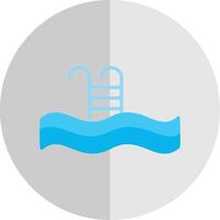 nadando piscina plano escala icono diseño vector