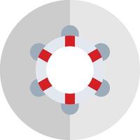 Lifebuoy Flat Scale Icon Design vector