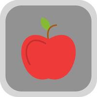 Apple Flat round corner Icon Design vector