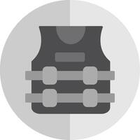 bala prueba chaqueta plano escala icono diseño vector