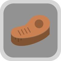 Steak Flat round corner Icon Design vector