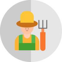 Farmer Flat Scale Icon Design vector