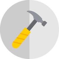 Hammer Flat Scale Icon Design vector