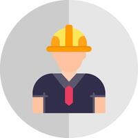 Engineer Flat Scale Icon Design vector