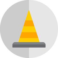 Traffic Cone Flat Scale Icon Design vector