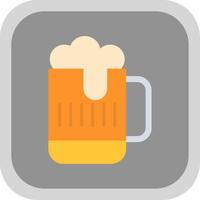 Beer Flat round corner Icon Design vector