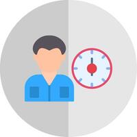 Working Hours Flat Scale Icon Design vector