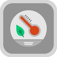 Temperature Flat round corner Icon Design vector