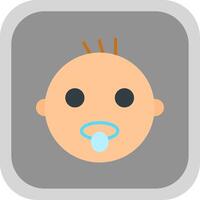 Baby Flat round corner Icon Design vector