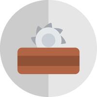 Table Saw Flat Scale Icon Design vector