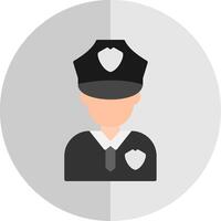 policía hombre plano escala icono diseño vector