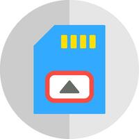 Memory Card Flat Scale Icon Design vector