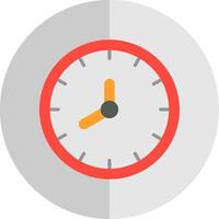 Clock Flat Scale Icon Design vector