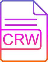 CRW File Format Line Gradient Icon Design vector