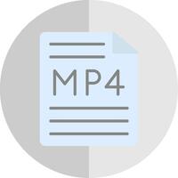 Mp4 Flat Scale Icon Design vector