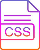 css archivo formato línea degradado icono diseño vector