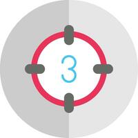 Countdown Flat Scale Icon Design vector