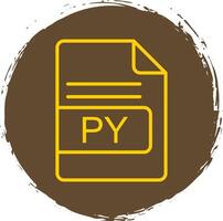 PY File Format Line Gradient Icon Design vector