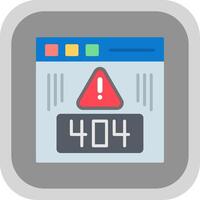 Error Flat round corner Icon Design vector