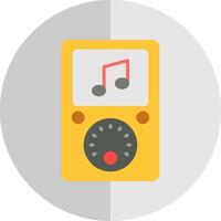 música jugador plano escala icono diseño vector