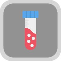 Test Tube Flat round corner Icon Design vector