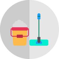 Mop Flat Scale Icon Design vector