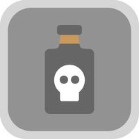Poison Flat round corner Icon Design vector