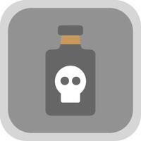 Poison Flat round corner Icon Design vector