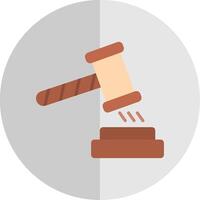 Gavel Flat Scale Icon Design vector