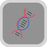 DNA Flat round corner Icon Design vector