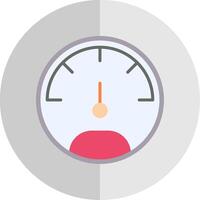 Speedo Meter Flat Scale Icon Design vector