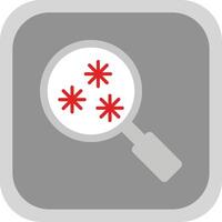 Virus Scan Flat round corner Icon Design vector