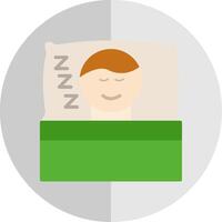 Sleepy Flat Scale Icon Design vector
