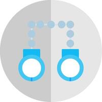 Hand Cuffs Flat Scale Icon Design vector