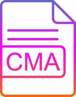 CMA File Format Line Gradient Icon Design vector