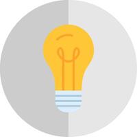 Light Bulb Flat Scale Icon Design vector