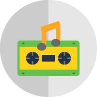 Cassette Flat Scale Icon Design vector