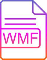 WMF File Format Line Gradient Icon Design vector