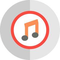 Music Flat Scale Icon Design vector