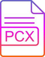 PCX File Format Line Gradient Icon Design vector