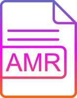 amr archivo formato línea degradado icono diseño vector