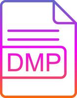 DMP File Format Line Gradient Icon Design vector