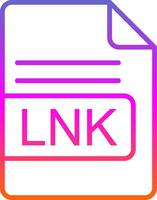 lnk archivo formato línea degradado icono diseño vector