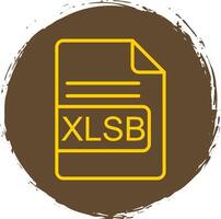 XLSB File Format Line Gradient Icon Design vector