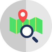 Map Flat Scale Icon Design vector