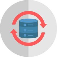 Data Synchronization Flat Scale Icon Design vector