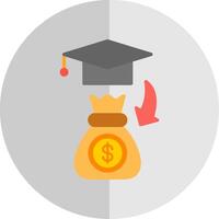 Scholarship Flat Scale Icon Design vector