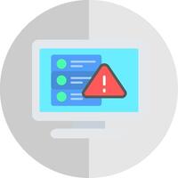 Warning Flat Scale Icon Design vector