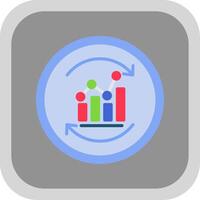 Update Flat round corner Icon Design vector
